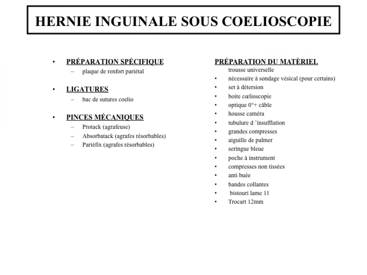 Cure de hernie inguinale