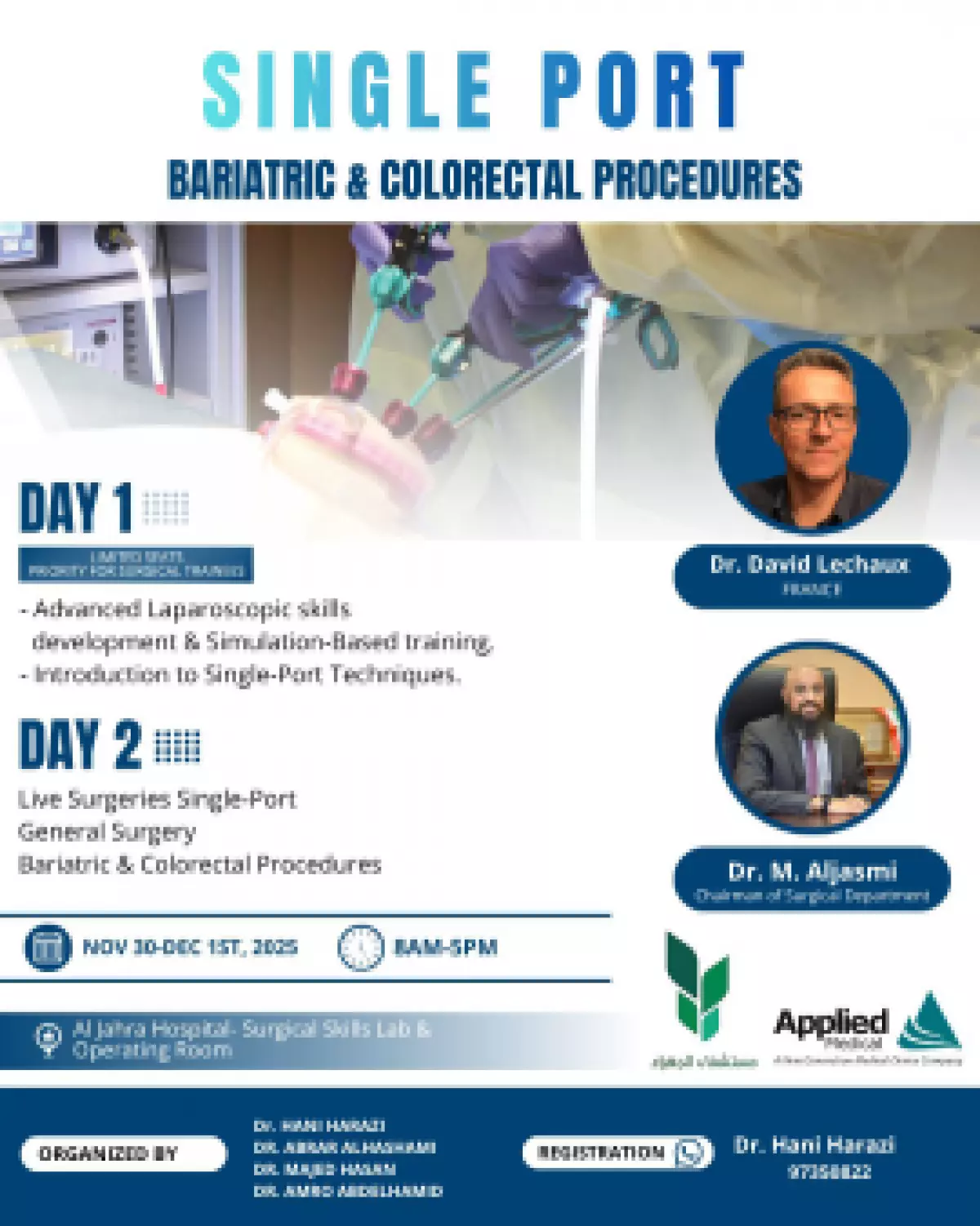 Cours avancé de chirurgie -Single Port- au Koweit